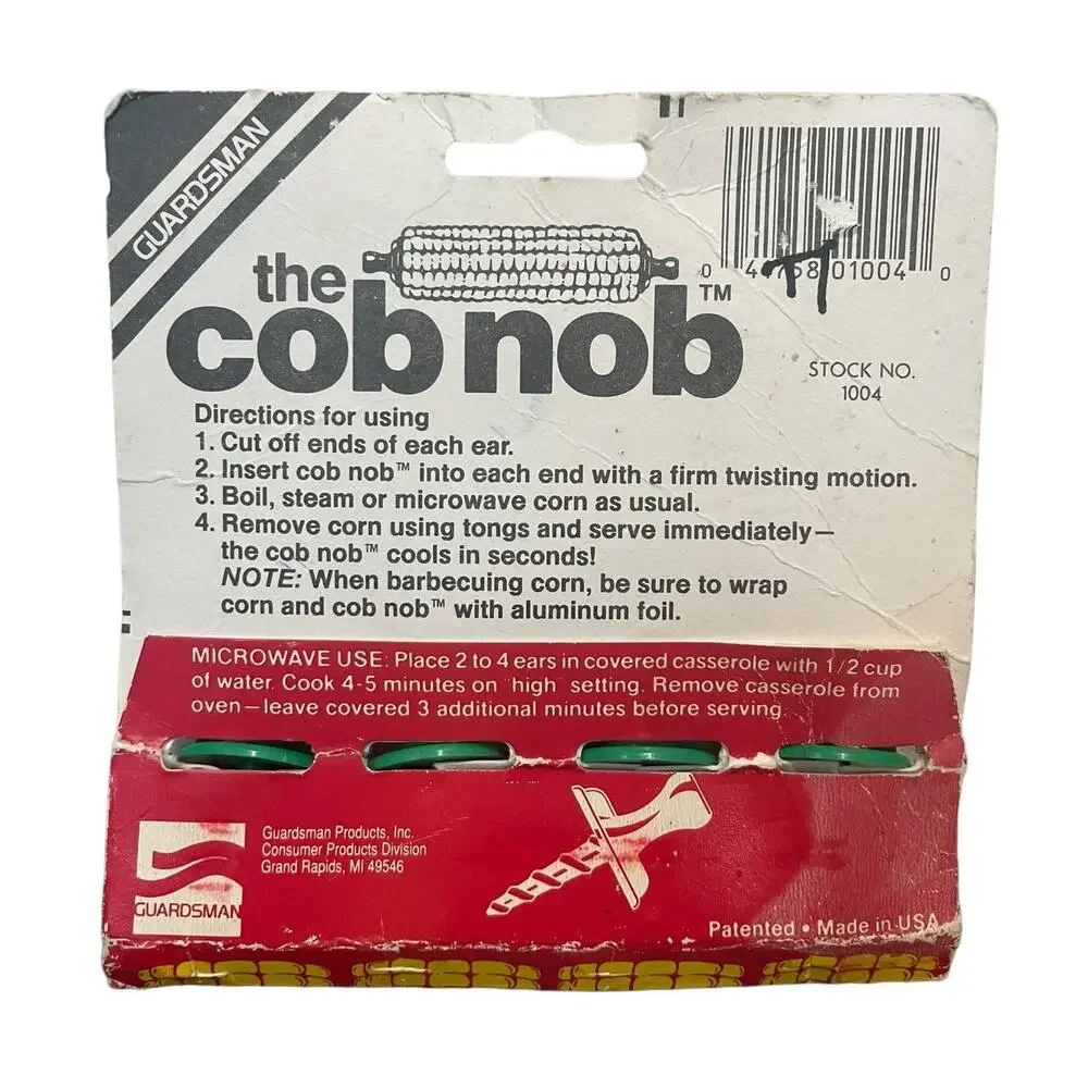Vintage‎ Guardsman The Cob Nob Set of 4 Corn on the Cob Holders New Old Stock